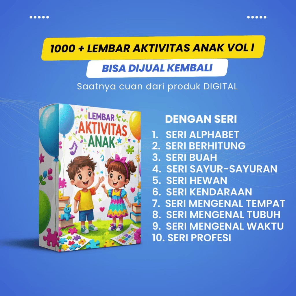 Worksheet Pintar Calistung – Ratusan Worksheet Printable Calistung, dengan Lisensi Jual Kembali