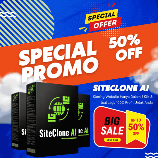 SITECLONE AI – Kloning Website Hanya Dalam 1 Klik & Jual Lagi, 100% Profit Untuk Anda
